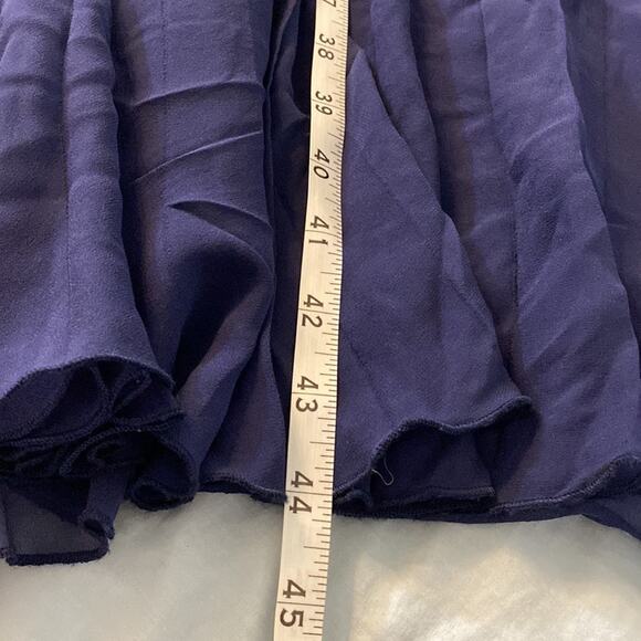 Max & Cleo Navy Silk Goddess Dress With Pleated Skirt Size 6 - Picture 8 of 10